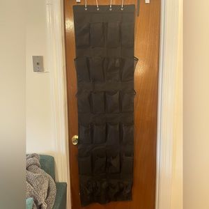 Over the door shoe organizer in black